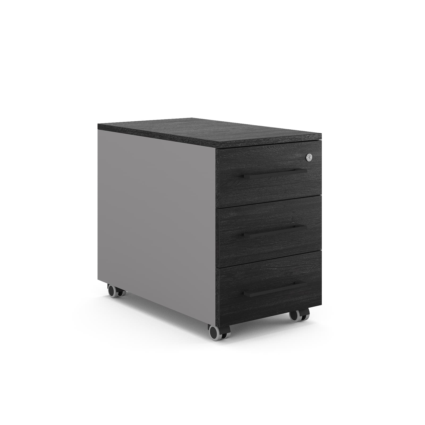 Тумба мобильная Kobor TМ3-40/70 aluminum/wood