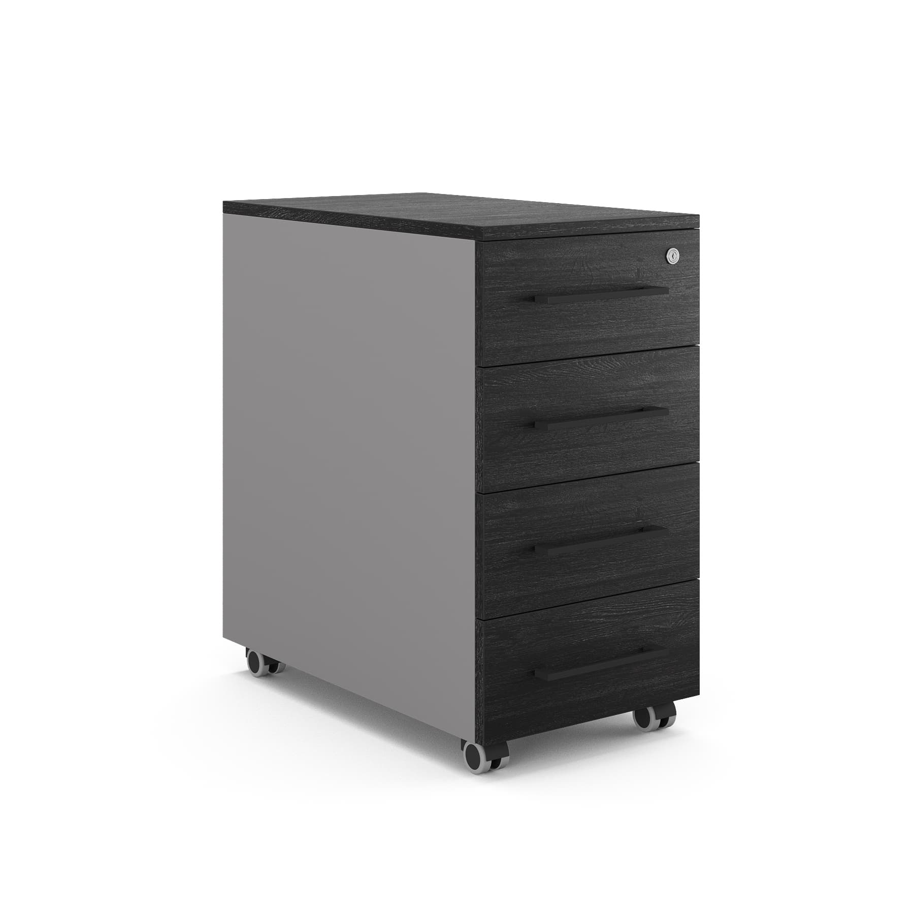 Тумба мобильная Kobor TМ4-40/60 aluminum/wood