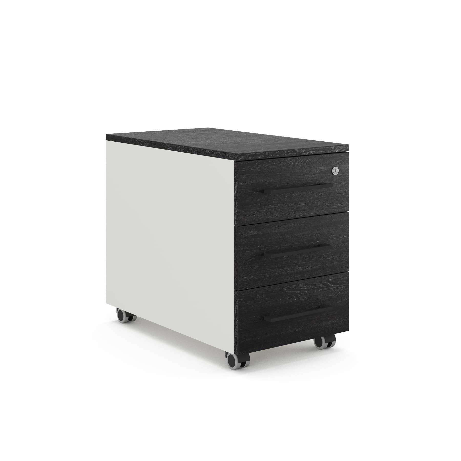 Тумба мобильная Kobor TМ3-40/60 white/wood