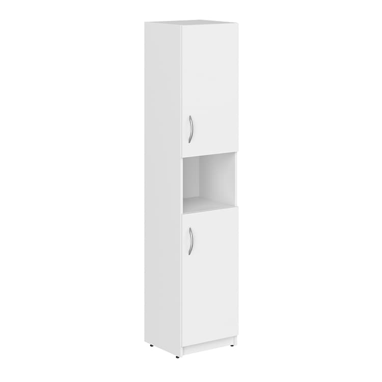 Шкаф колонка с 2-мя глухими малыми дверьми Skyland SR-5U.4(R) белый 386х375х1815 SIMPLE