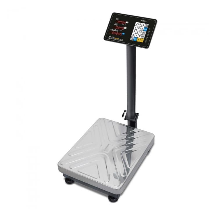 Торговые напольные весы MERTECH M-ER 333 ACP-300.50/100 "TRADER" с расч. стоимости LED