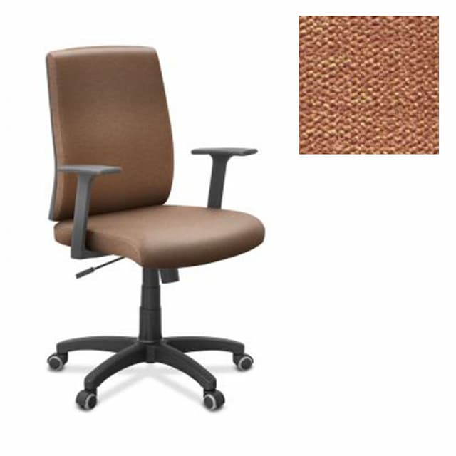 Офисное кресло для персонала Юнитекс Alfa A/MK/T23 ткань Сахара терракотовая С12