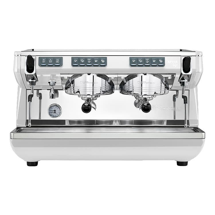 Кофемашина Nuova Simonelli Appia Life 2Gr V белая, высокие группы, экономайзер, автомат