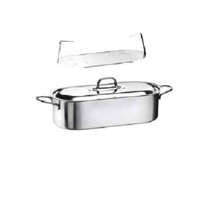 Котел рыбный 60см h11см, с решеткой и крышкой, серия "Forno", нерж.сталь 30888260