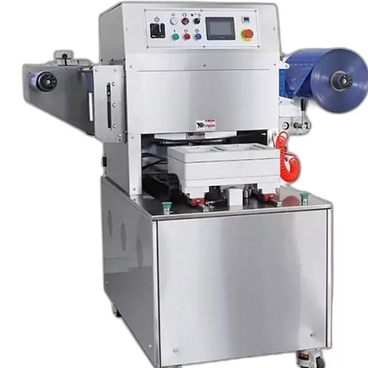 Автоматический запайщик лотков с вакуумизацией и газацией Hualian Machinery HVT-550M/4