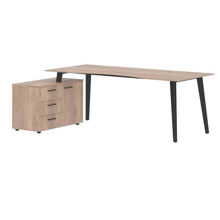 Стол руководителя с тумбой Skyland JCT 2013(L) дуб каньон/антрацит 2000х1300х750 JAY