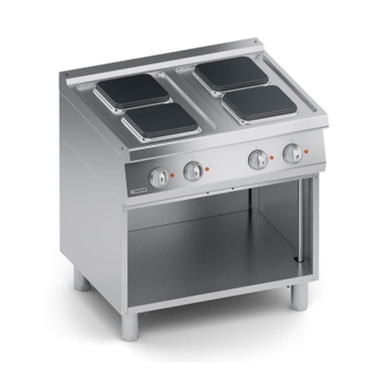 Плита VEROTERM VT7CUE10VVQ 4 конфорочная 700 серии с открытым шкафом