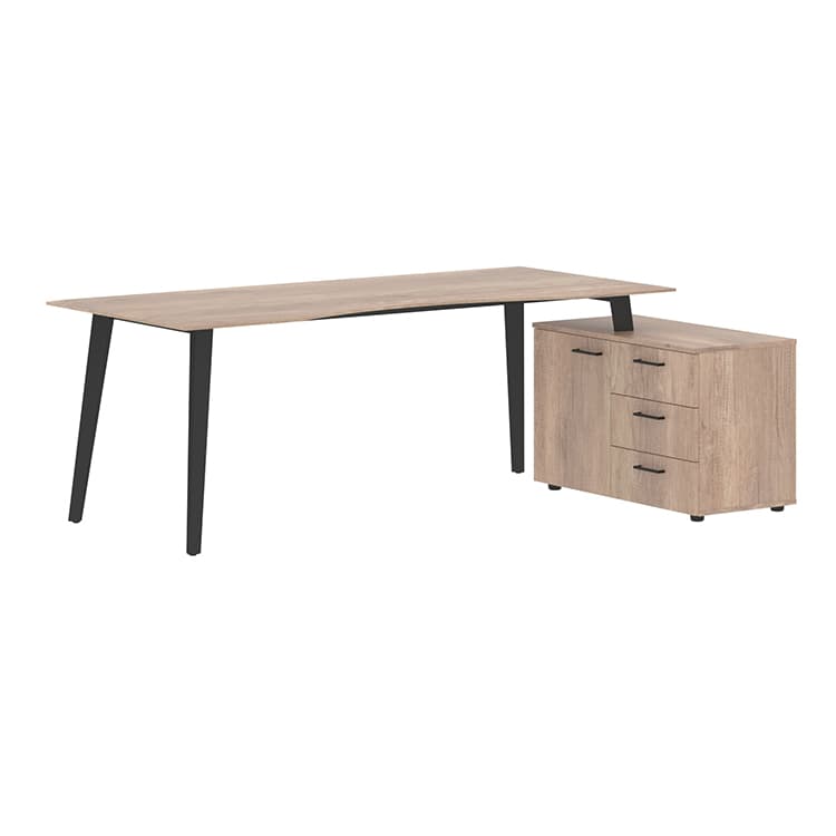 Стол руководителя с тумбой Skyland JCT 2013(R) дуб каньон/антрацит 2000х1300х750 JAY