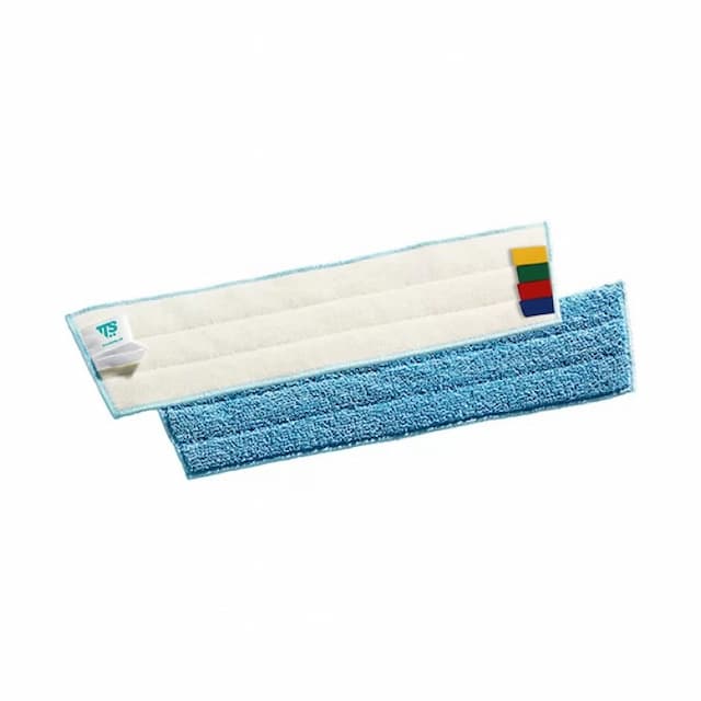 Моп TTS Microblue на липучках для гладких полов, голубой, микрофибра, 40x12 см