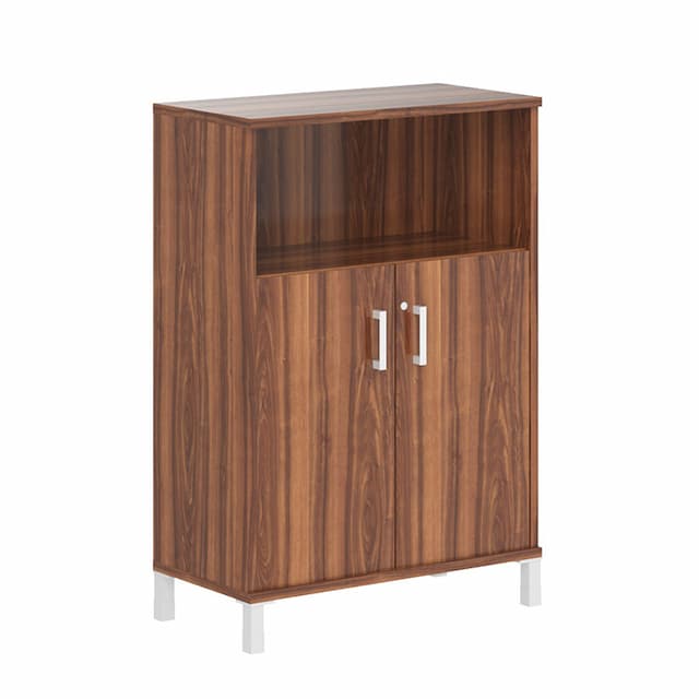 Шкаф средний с замком в глухих малых дверях Skyland B 420.3(RZ) орех даллас 900х450х1286 BORN