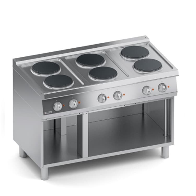 Плита VEROTERM VT7CUE15VV 6 конфорочная 700 серии с открытым шкафом