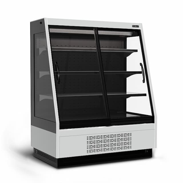 Витрина холодильная Carboma Tokyo 2 F16-08 VV 1,0-1 STANDARD фронт X1 (версия 2.0) (9006-9005)
