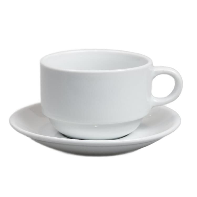 Чайная пара 240 мл d 9,2 см h6,3 см белая фарфор Glory Stackable P.L. Proff Cuisine [6] 20416-12 (81222188)