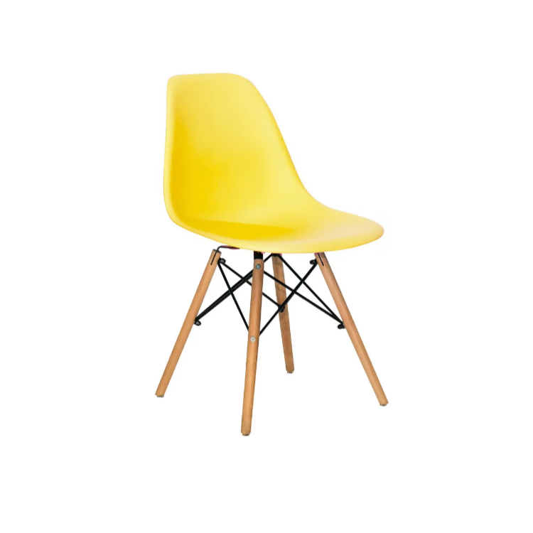 Стул пластиковый Клен Eames сгр022 собранный каркас (желтый)
