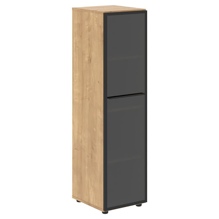 Шкаф колонка со стеклянной дверью Skyland LMC 40.2(L) дуб бофорд 400х430х1517 LOFTIS