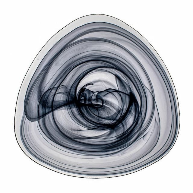 Тарелка ARDACAM Tria ARD 10856.43 28x28 см h 2,5 см (стекло, цвет / декор бело-черный)