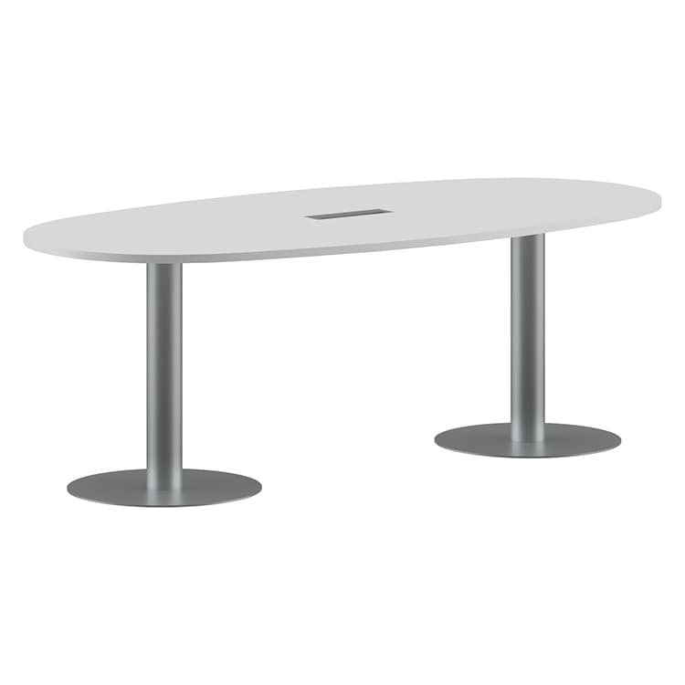 Конференц стол Skyland ПРГ-3 Белый/Алюминий 2200х1100х750 IMAGO
