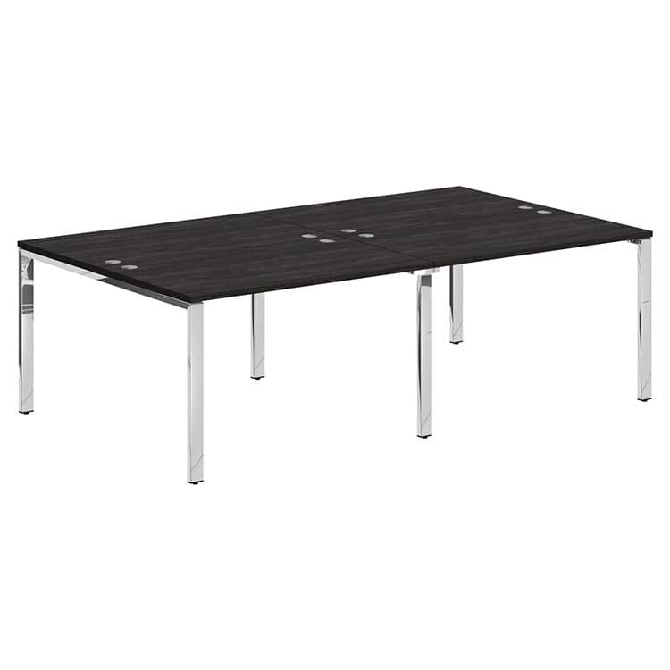 Стол 4-х местный Skyland XGWST 2414.1 дуб юкон/нержавейка полированная 2400х1406х750 XTEN GLOSS