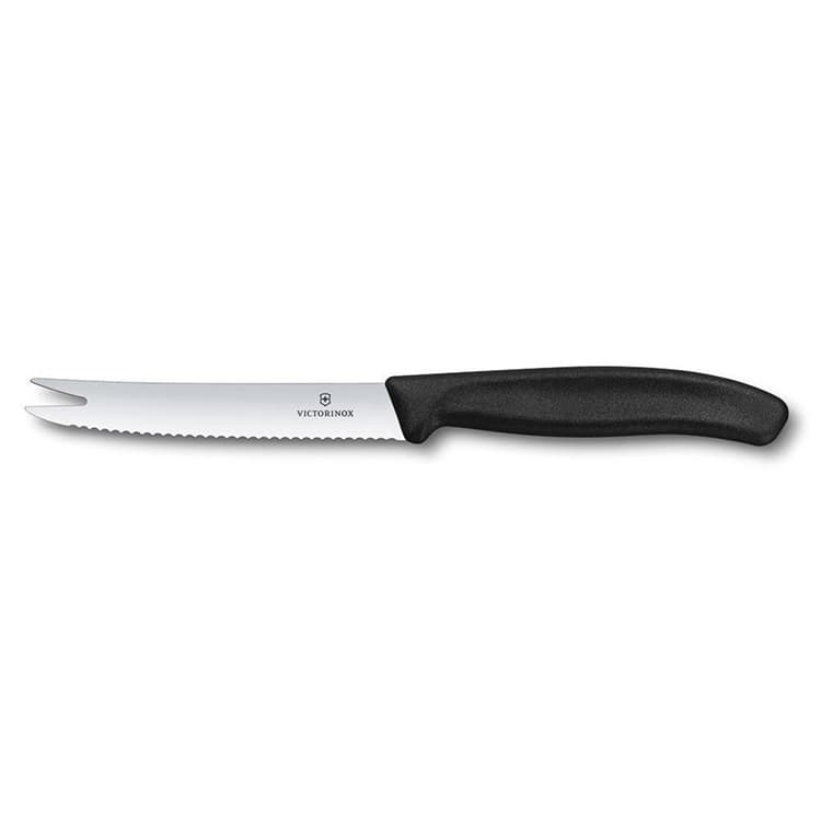 Нож барный Victorinox для мягких сыров 11 см, волнистое лезвие, арт. 70001201