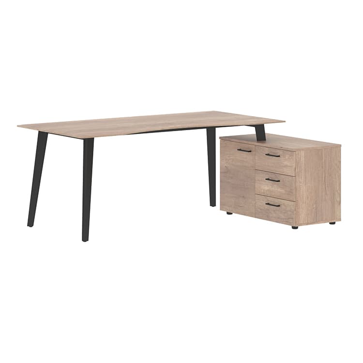 Стол руководителя с тумбой Skyland JCT 1813(R) дуб каньон/антрацит 1800х1300х750 JAY