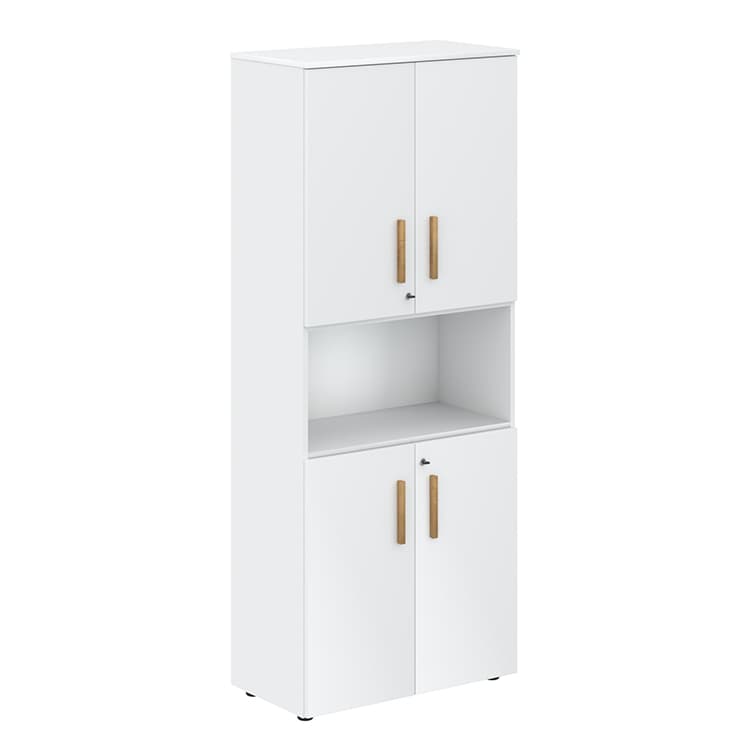 Шкаф с 2-мя комп-ми малых дверей и топом Skyland FHC 80.4(Z) белый премиум/белый премиум 802х429х1983 FORTA