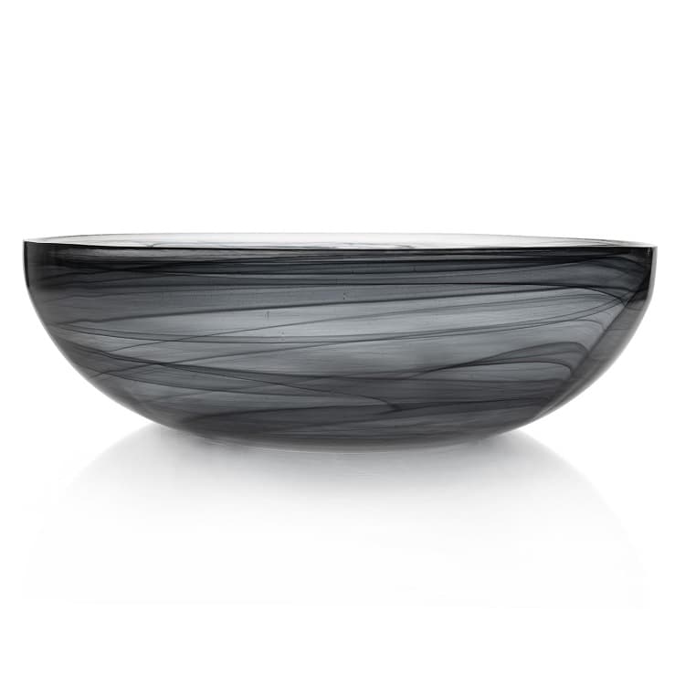 Салатник ARDACAM Ethos ARD 2510.43 d 26 см h 8 см (стекло, цвет / декор бело-черный)