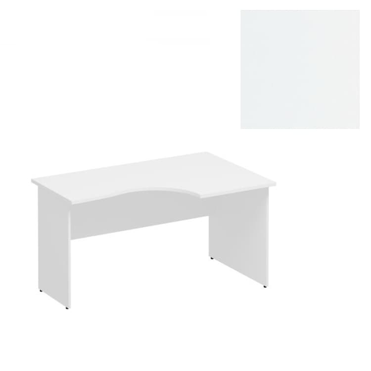 Стол эргономичный правый Юнитекс Комфорт К.122 БП (140x90x75) белый премиум