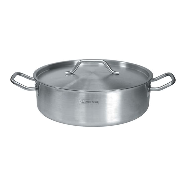 Кастрюля 5 л, 24х11 см низкая с крышкой нерж. P.L. Proff Cuisine арт. 91000002