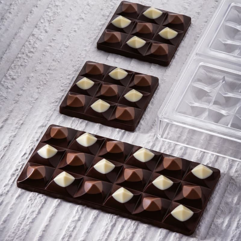 Форма д/шок. Pavoni "Chocolate Bar Moulin" 154х77мм h14мм, 100гр, 3 ячейки, п/к