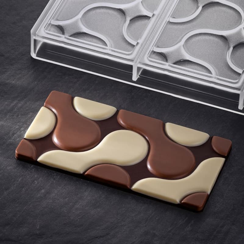 Форма д/шок. Pavoni "Chocolate Bar Flow" 154х77мм h8мм, 100гр, 3 ячейки, п/к PC5007FR