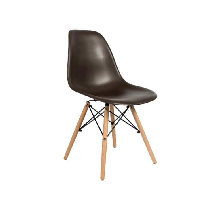 Стул пластиковый Клен Eames сгр022 собранный каркас (коричневый)