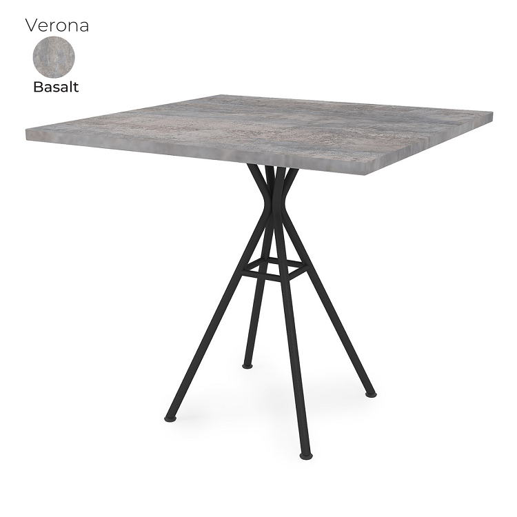 Стол обеденный квадратный Алсав 21Verona.008.K Basalt