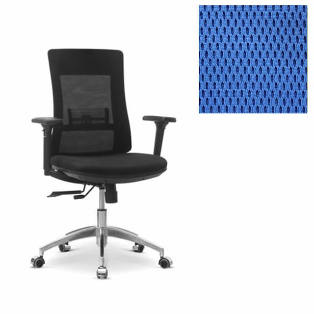 Кресло персонала Юнитекс Pulse A X/SL/3D ткань TW синяя