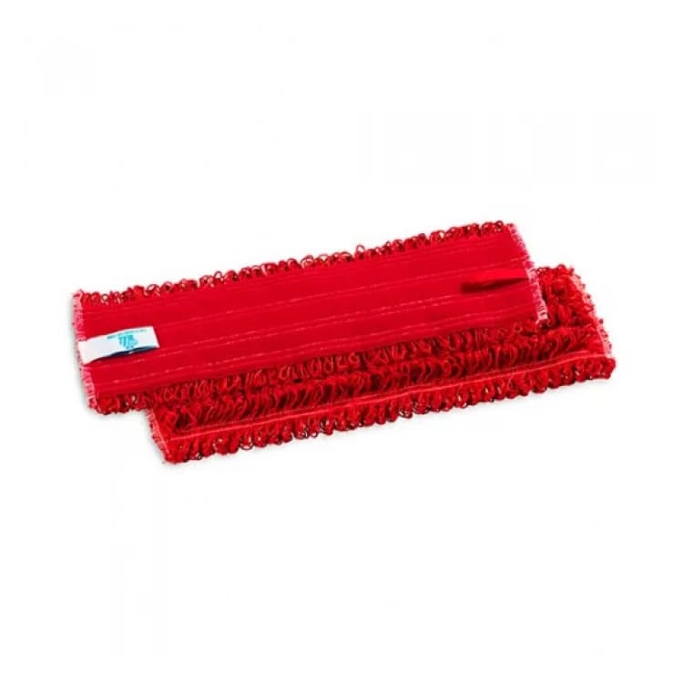 Моп TTS Microriccio с липучками, микрофибра, краcный, 40x10,5 см
