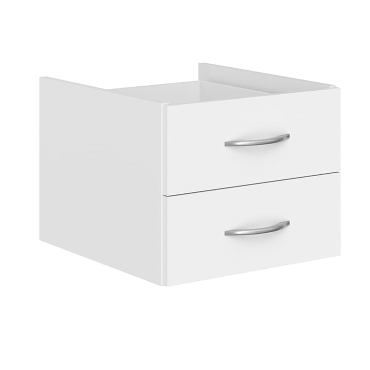 Тумба подвесная с 2-мя ящиками Skyland SC-2V.1 белый 403х446х323 SIMPLE