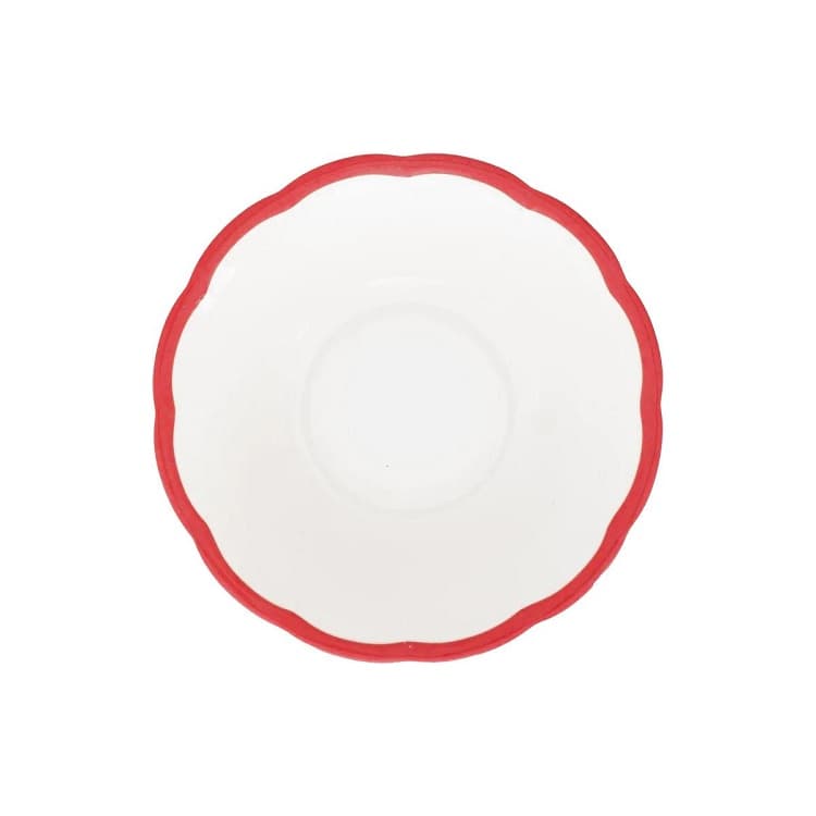 Салатник с цветным кантом (красный) Ø 16,8 см Bitossi Petalo PET00010 Bordo rosso