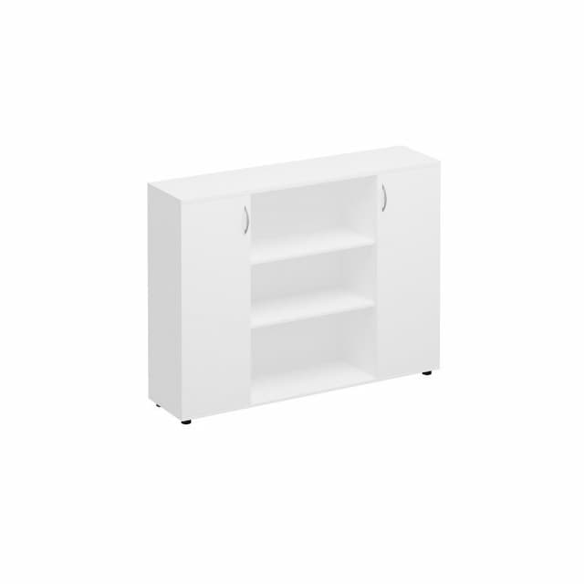 Шкаф комбинированный средний Юнитекс Комфорт КФ К.529 БП (154x38x115.6) белый премиум