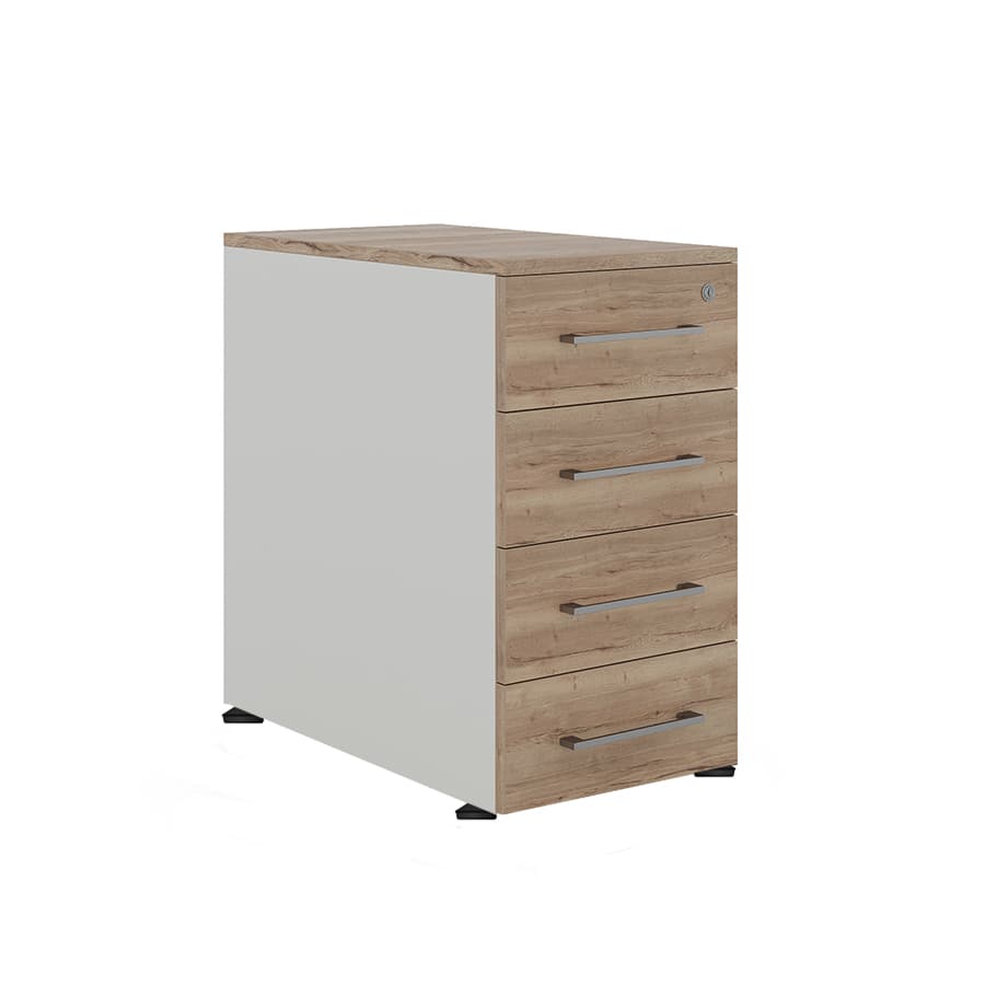 Тумба приставная Kobor TS4-40/70 white/natural