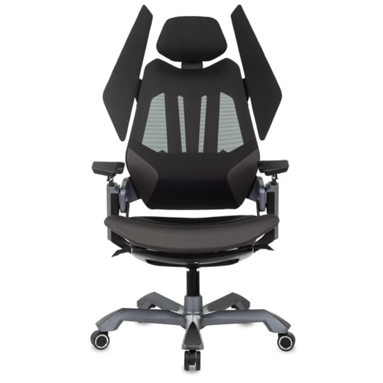 Кресло игровое Knight Aero черный крестов. пластик пластик серебро