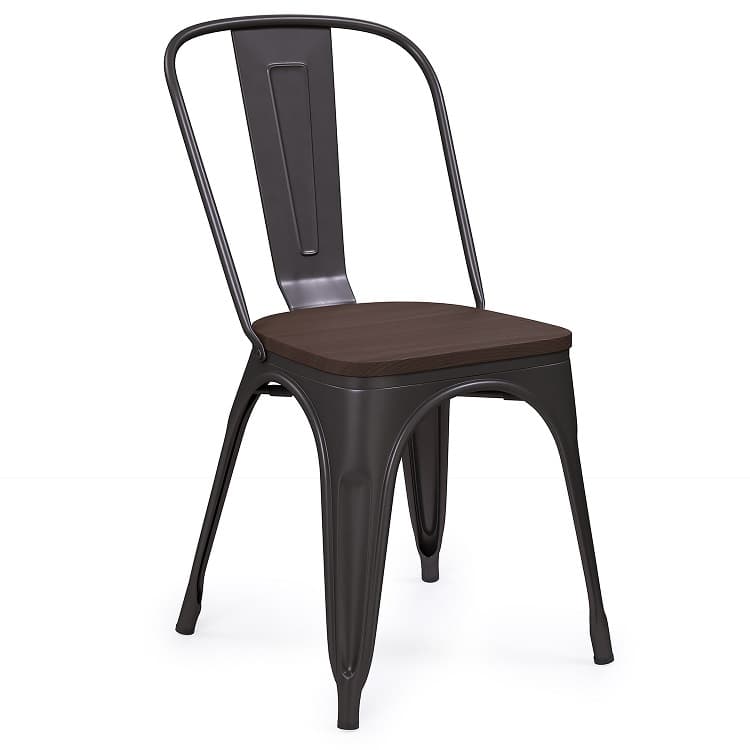 Стул металлический Алсав Bistro Wood AL 403 МW