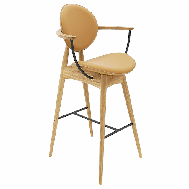 Полубарный стул CorsaStyle Анастасия Комфорт плюс (массив дуба / ткань standart)