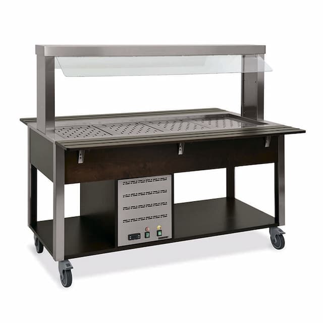 Стол Шведский тепловой (защитное стекло статичное) MetalCarrelli 6910.5-RAL (цвет по RAL)