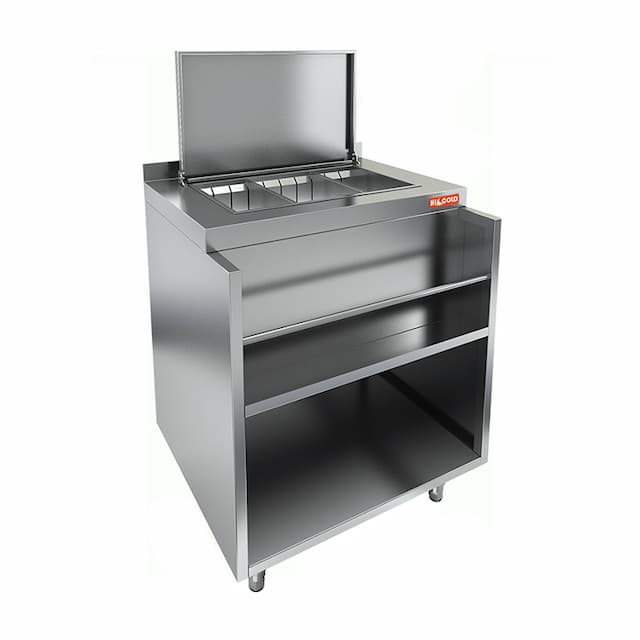 Барная станция с бортом и крышкой Hicold НБМВЛ-10/6БКР