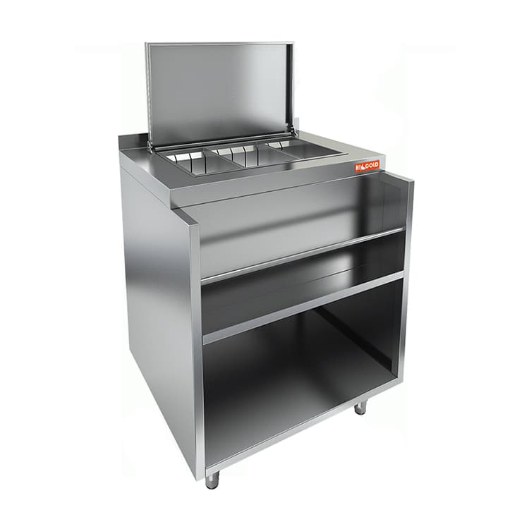 Барная станция с бортом и крышкой Hicold НБМВЛ-8/5БКР
