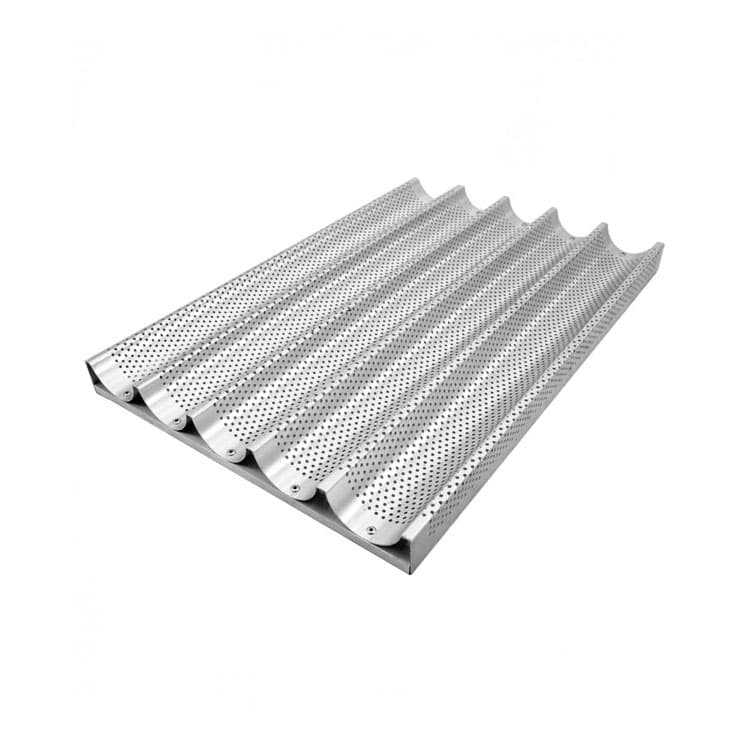Лист пекарский Gastromix для багет 5 волн алюминий толщина 1мм 600x400x43