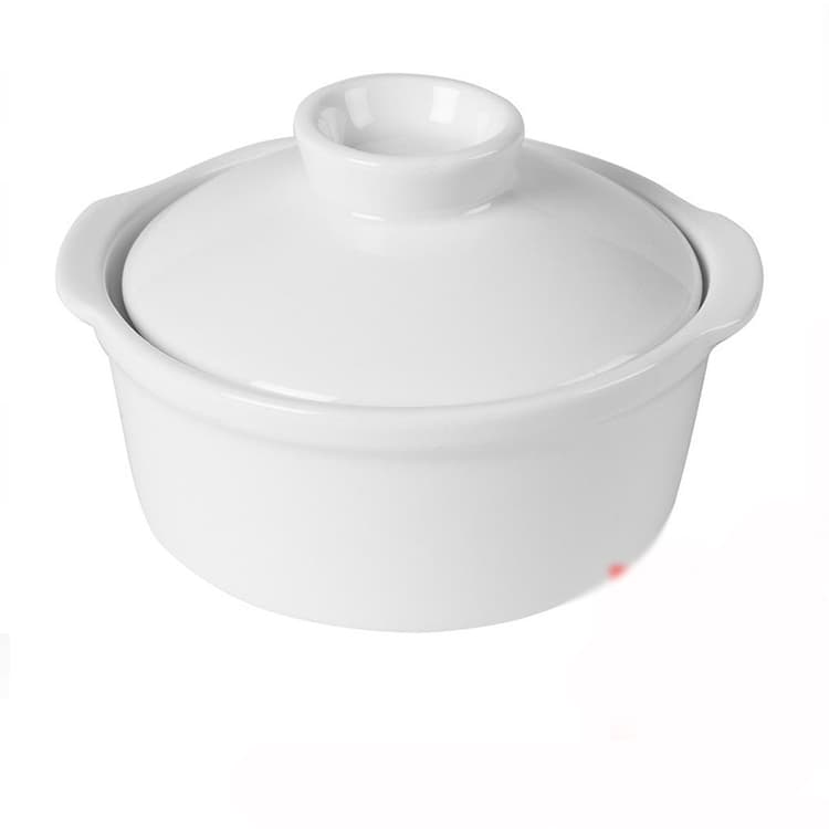 Горшочек для запекания CAMEO IMPERIAL WHITE с крышкой 240МЛ D12,3СМ H8СМ 210-40