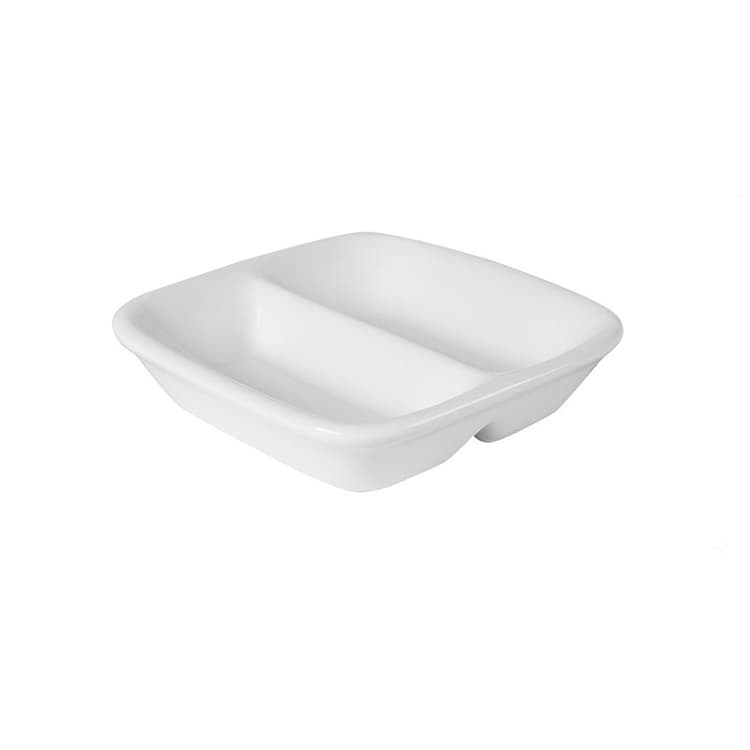 Менажница фарфор CAMEO IMPERIAL WHITE 2-Х секционная L7,5СМ H2,1СМ 210-013