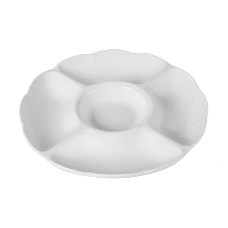 Менажница фарфор CAMEO IMPERIAL WHITE 5-ТИ секционная D25,5СМ H3,4СМ 210-515