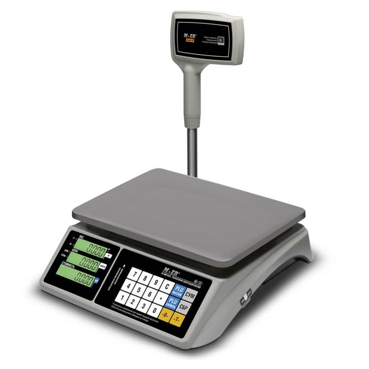 Торговые настольные весы MERTECH M-ER 328 ACPX-32.5 "TOUCH-M" LCD